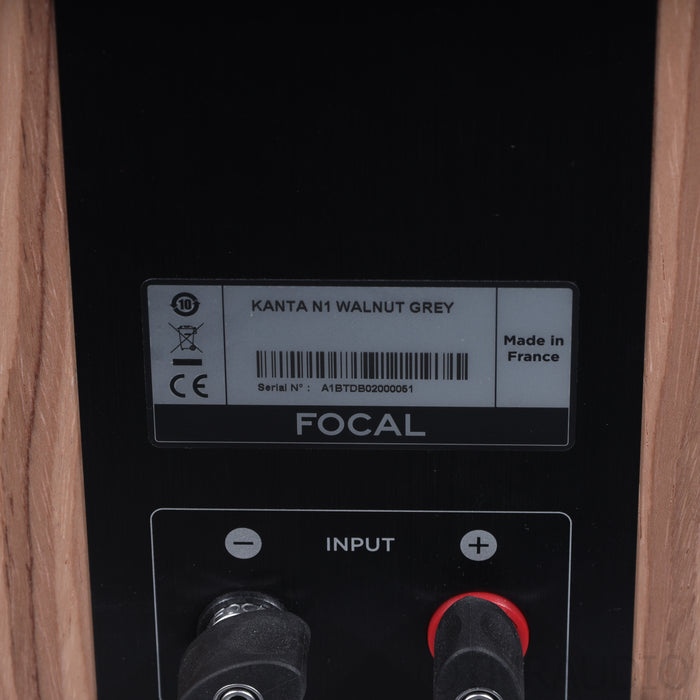 Focal Kanta No. 1 Bookshelf Speaker; Walnut Grey Pair w/ Stands