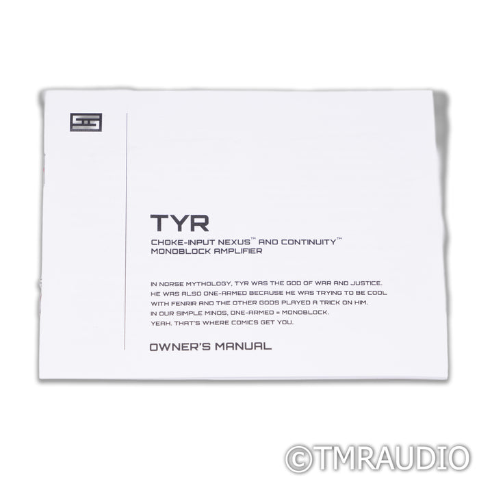 Schiit Audio TYR Monoblock Power Amplifier; Black Pair
