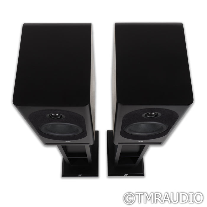 Jean-Marie Reynaud Bliss Jubilé Bookshelf Speakers; Black Pair with Stands