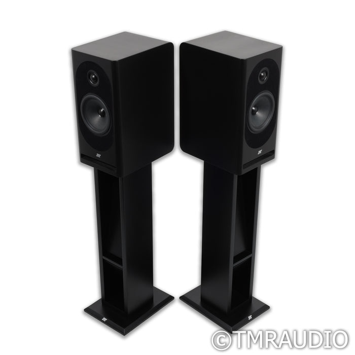 Jean-Marie Reynaud Bliss Jubilé Bookshelf Speakers; Black Pair with Stands
