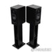 Jean-Marie Reynaud Bliss Jubilé Bookshelf Speakers; Black Pair with Stands
