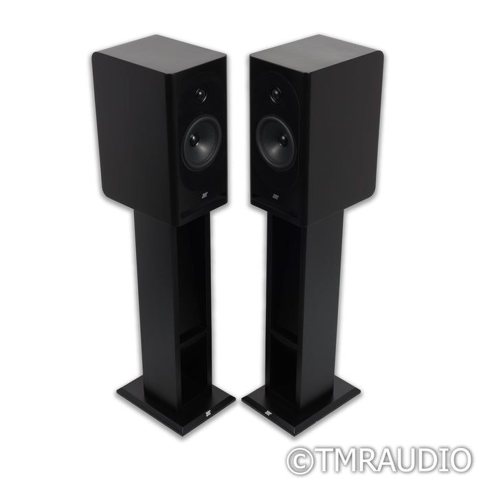 Jean-Marie Reynaud Bliss Jubilé Bookshelf Speakers; Black Pair with Stands