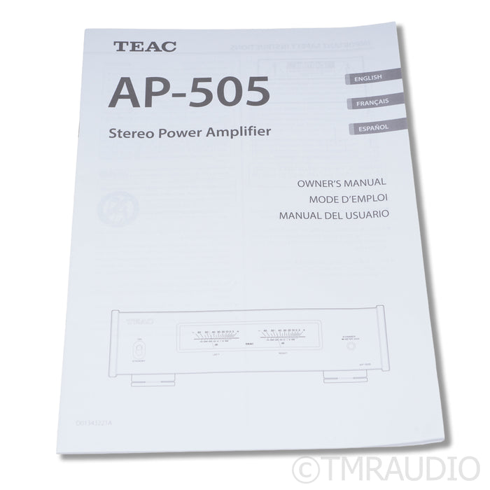 TEAC AP-505 Stereo Power Amplifier; Black
