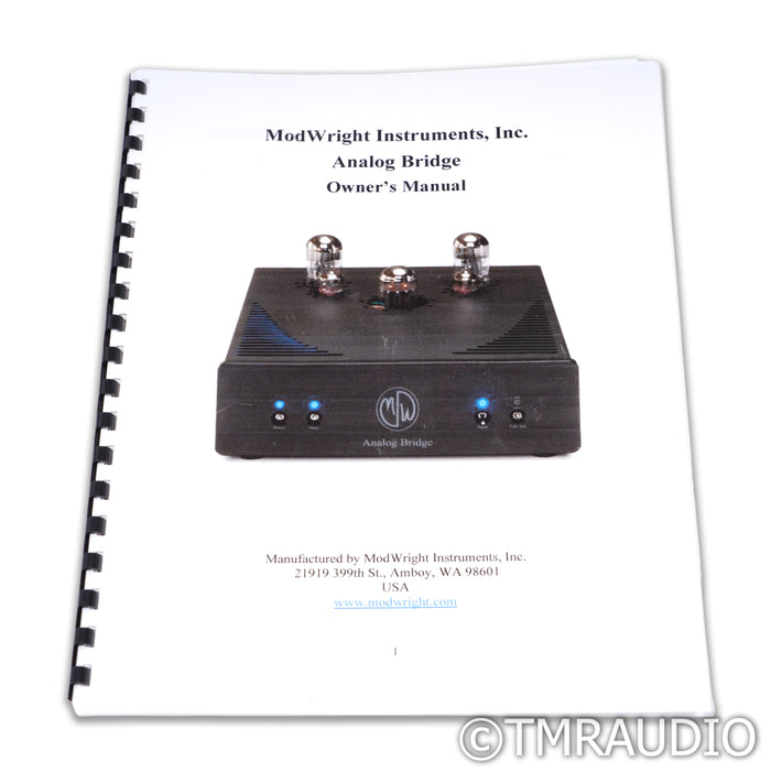 ModWright Analog Bridge Tube Preamplifier; RCA (Open Box)