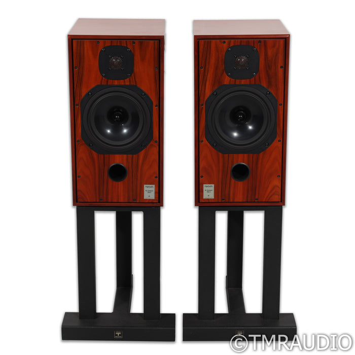 Harbeth HL Compact 7ES-3 30th Anniv. Bookshelf Speakers; Rosewood Pair w/ Stands