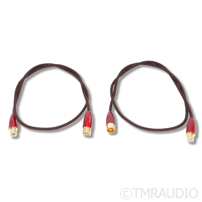 AudioQuest Red River XLR Cables; 1m Pair Balanced Interconnects