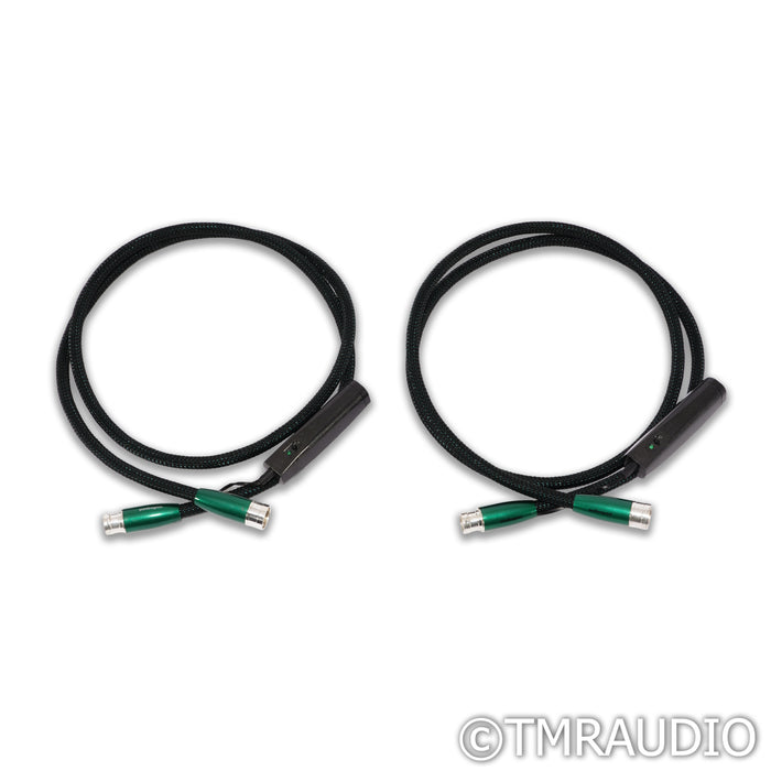 AudioQuest Earth XLR Cables; 1.5m Pair Balanced Interconnects; 72v DBS