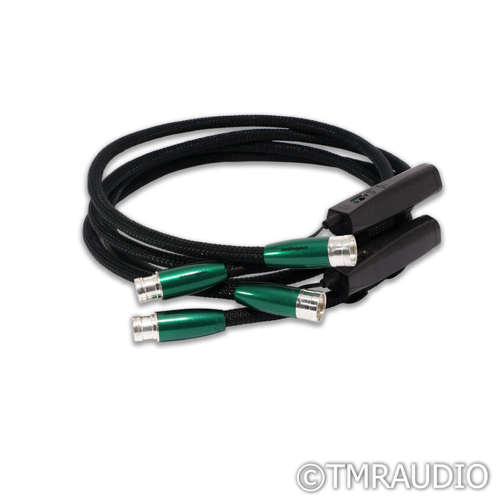AudioQuest Earth XLR Cables; 1.5m Pair Balanced Interconnects; 72v DBS
