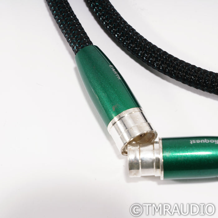 AudioQuest Earth XLR Cables; 1.5m Pair Balanced Interconnects; 72v DBS