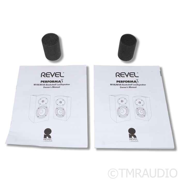 Revel Performa3 M106 Bookshelf Speakers; Black Pair