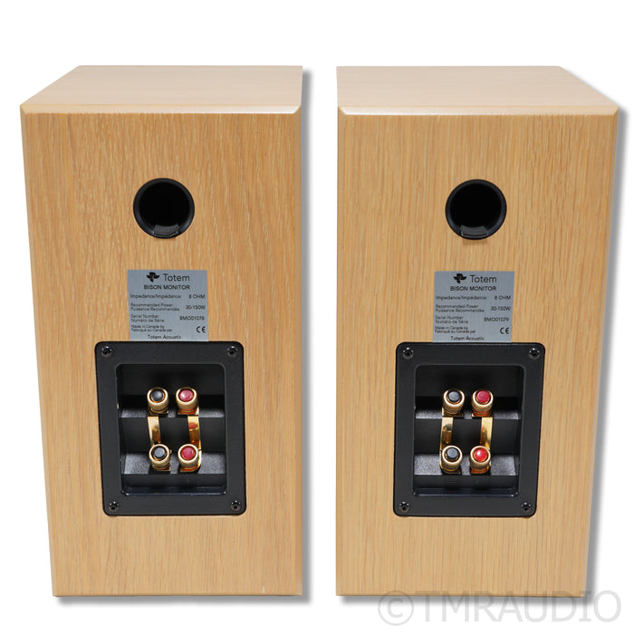 Totem Acoustic Bison Monitor Bookshelf Speakers; White Oak Pair