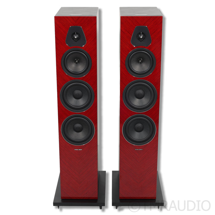 Sonus Faber Lumina V Amator Floorstanding Speakers; Gloss Red Pair