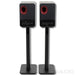 KEF LS50 Wireless II Active Bookshelf Speakers; Titanium Grey Pair w/ Stands