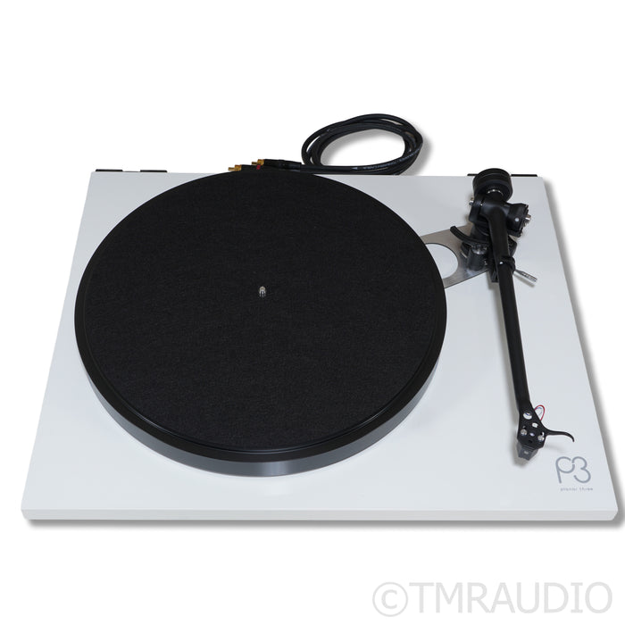 Rega Planar 3 Belt-Drive Turntable; White w/ Hana SH MC