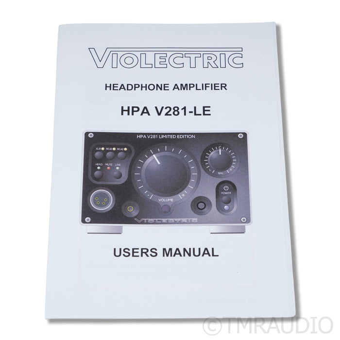 Violectric HPA V281 Reissue Limited Edition Headphone Amplifier (No  Remote)