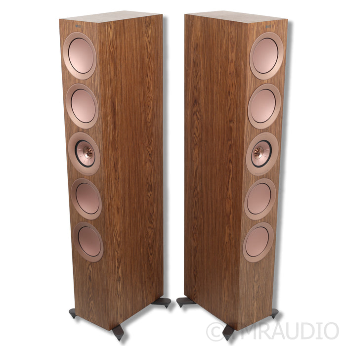 KEF R11 Meta Floorstanding Speakers; Walnut Pair