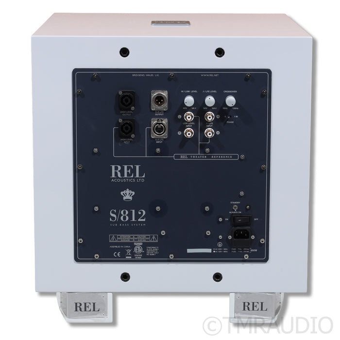 REL Acoustics S/812 12" Powered Subwoofer; Piano White