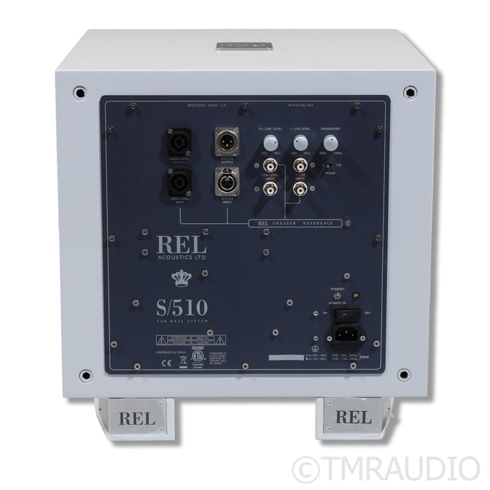 REL Acoustics S/510 10" Powered Subwoofer; Piano White