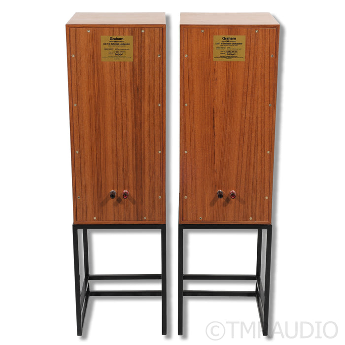 Graham Audio LS8/1 Derek Hughes SE  Bookshelf Speakers; Teak Pair w/ Stands