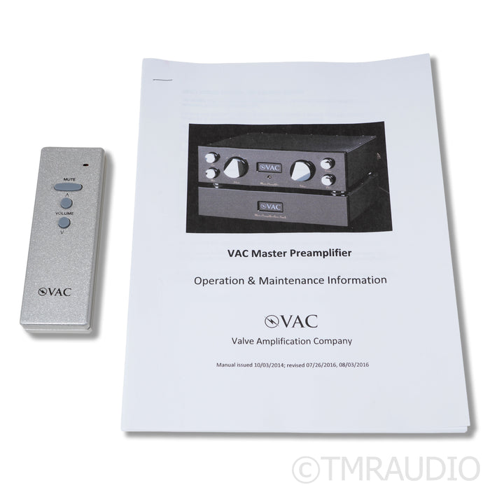 VAC Master Stereo Tube Preamplifier with Power Supply; MM / MC Phono