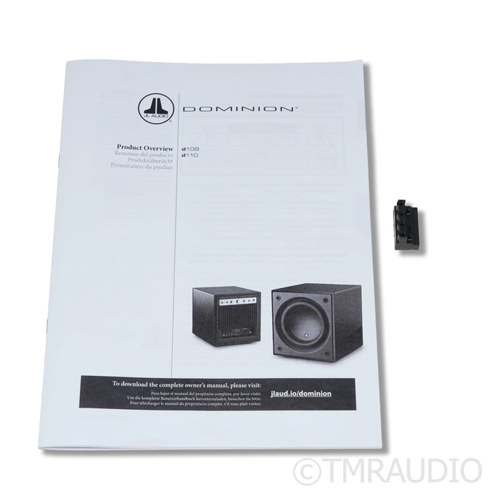 JL Audio Dominion d108 8" Powered Subwoofer; Gloss Black