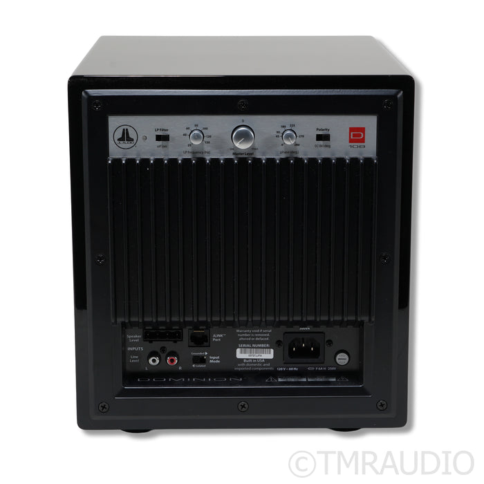 JL Audio D108 Dominion 8" Powered Subwoofer; D-108; Gloss Black