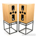 Graham LS5/5 Bookshelf Speakers; Oak Pair w/ Gig Harbor Stands (Mint / Unused)