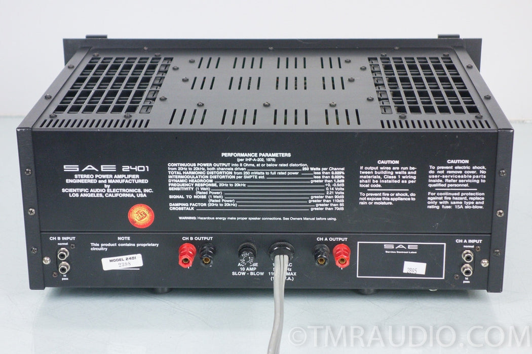 SAE 2401 Dual High Resolution Vintage Power Amplifier