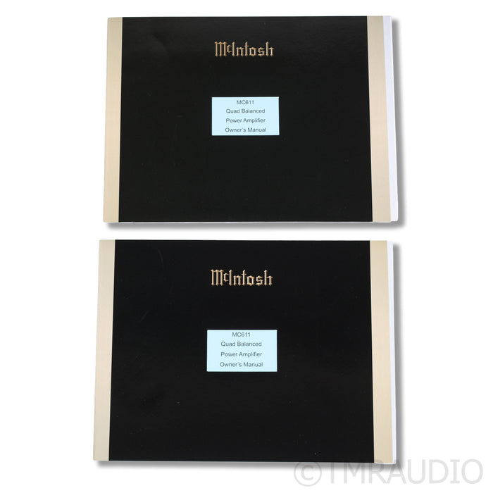 McIntosh MC611 Monoblock Power Amplifiers; Pair
