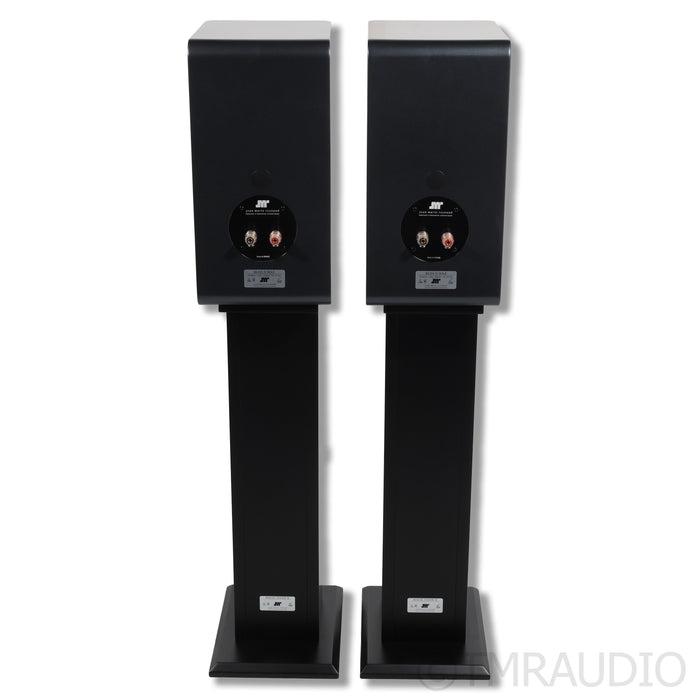JM Reynaud Jubilee-Bliss Bookshelf Speakers; Anthracite Grey Pair w/ Stands