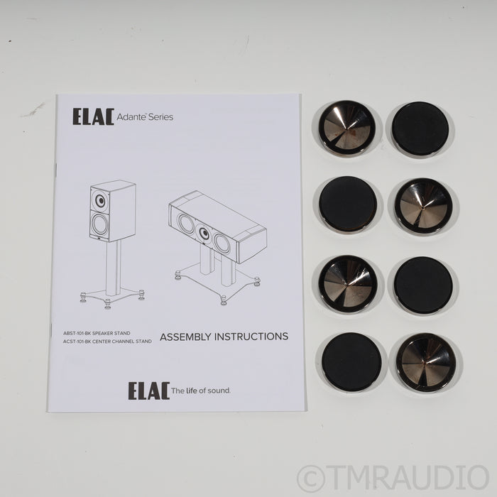 ELAC Adante AS-61 Bookshelf Speakers; Dark Rosewood Pair with Stands