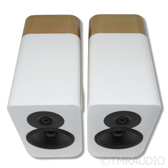 Q Acoustics Concept 300 Bookshelf Speakers; White Pair (No Grills)