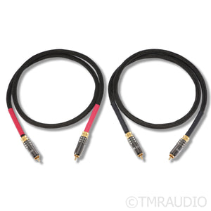Tellurium Q Black II RCA Cables; 1m Pair Interconnects