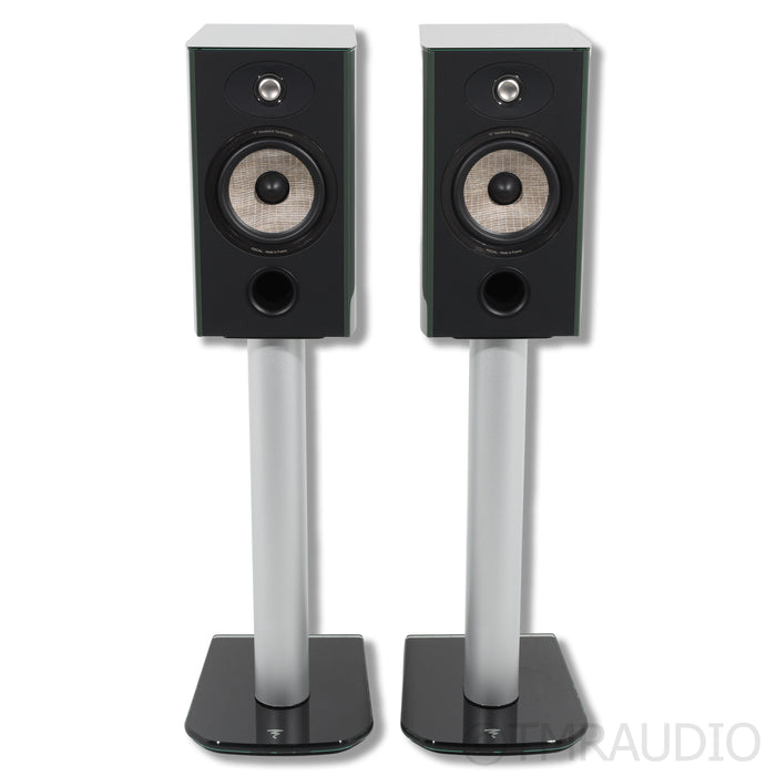 Focal Aria Evo X No.1 Bookshelf Speakers and Stands; Moss Green HG Pair