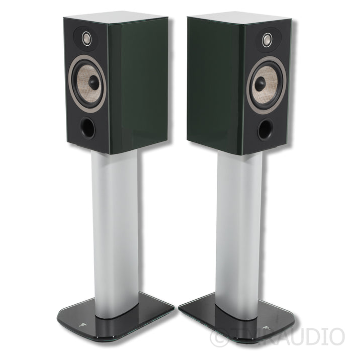 Focal Aria Evo X No.1 Bookshelf Speakers and Stands; Moss Green HG Pair