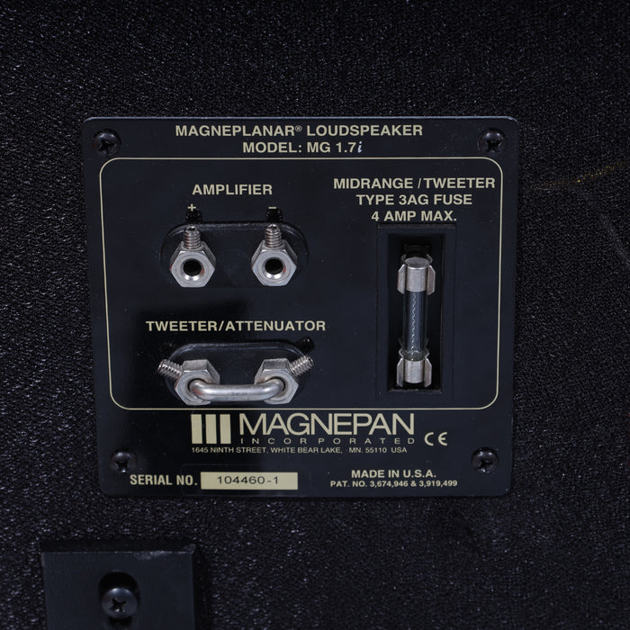 Magnepan MG 1.7i Floorstanding Speakers; Black Pair