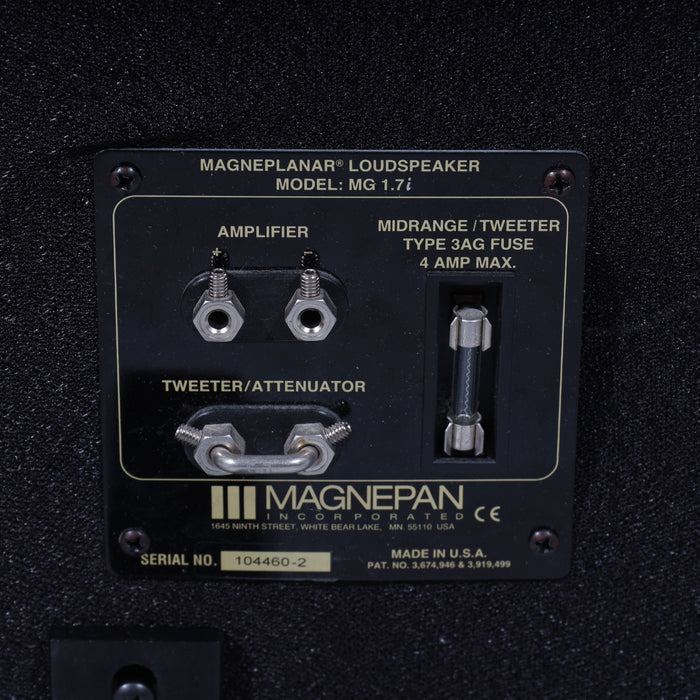 Magnepan MG 1.7i Floorstanding Speakers; Black Pair