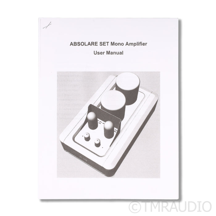 Absolare 845 Signature SE Balanced Edition Mono Power Tube Amplifier (pair)
