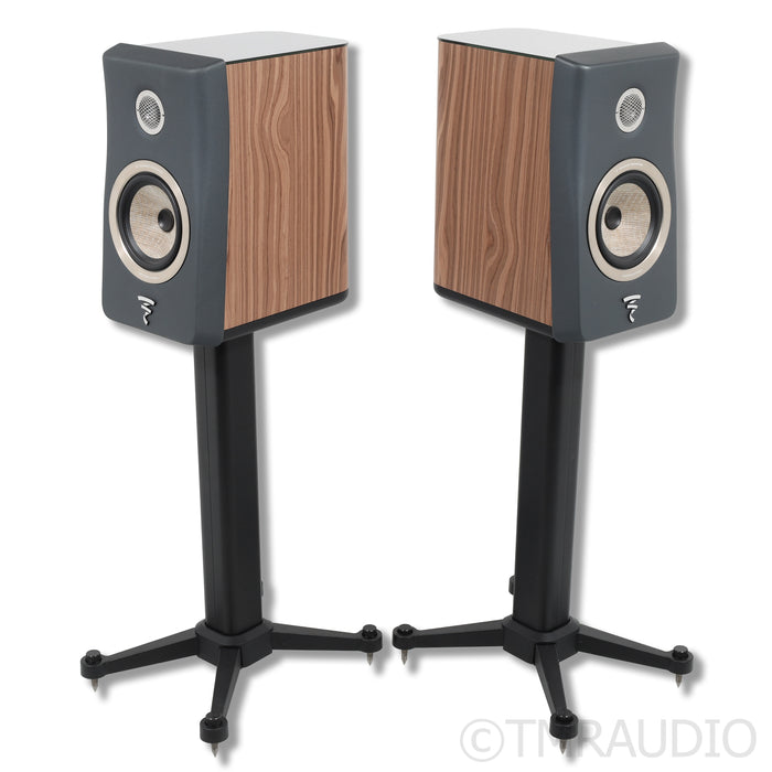 Focal Kanta No. 1 Bookshelf Speakers; Walnut Pair w/ Stands
