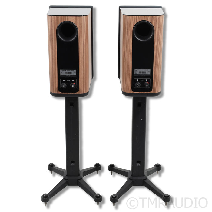 Focal Kanta No. 1 Bookshelf Speakers; Walnut Pair w/ Stands