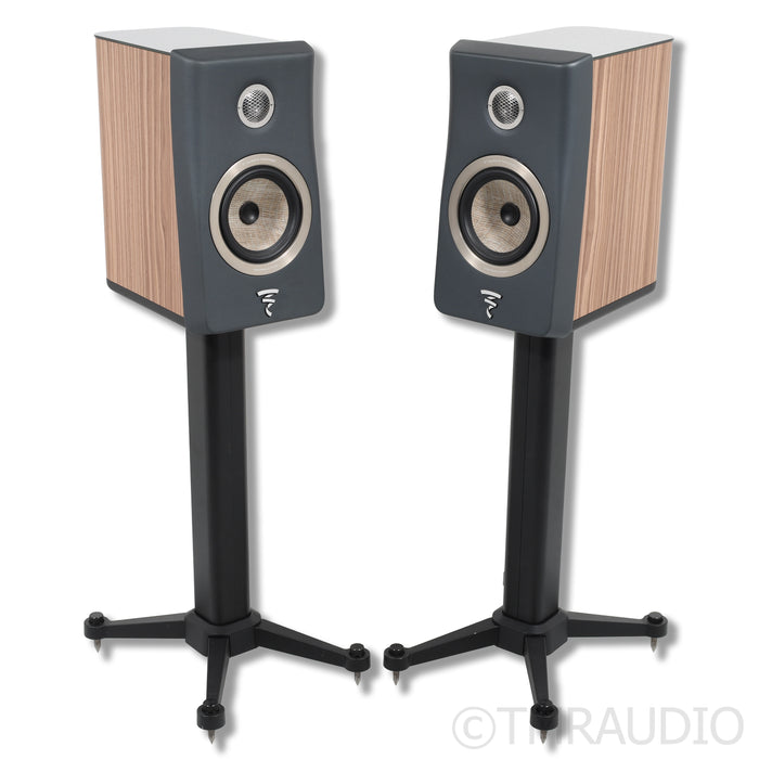 Focal Kanta No. 1 Bookshelf Speakers; Walnut Pair w/ Stands