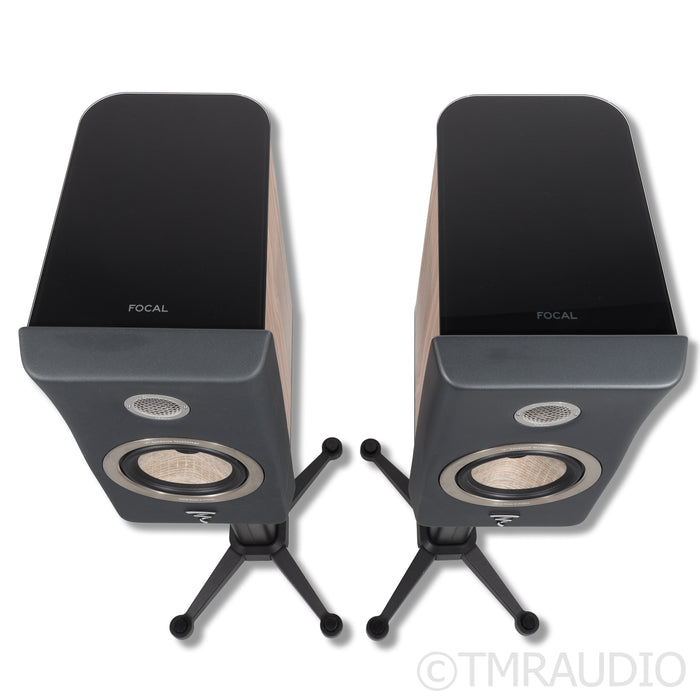 Focal Kanta No. 1 Bookshelf Speakers; Walnut Pair w/ Stands
