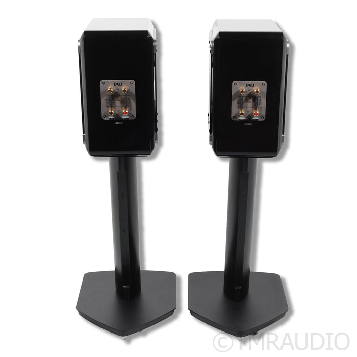 TAD ME1 Bookshelf Speakers; Gloss Black Pair with Stands