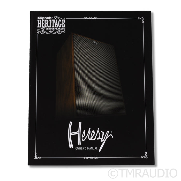 Klipsch Heresy IV Floorstanding Speakers; Black Ash Pair