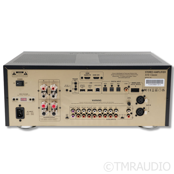 Advance Paris A10 Classic Stereo Tube Hybrid Integrated Amplifier; MM Phono