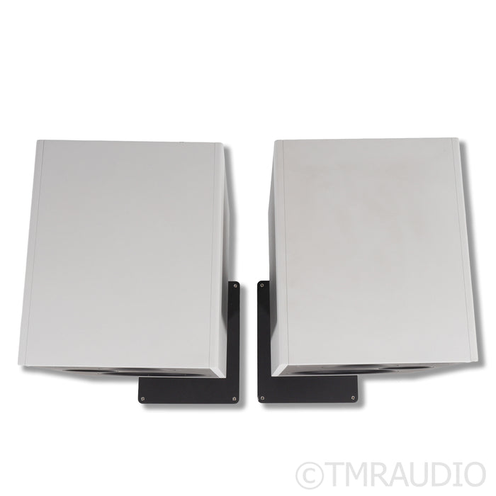 Stenheim Alumine Two Bookshelf Speakers; Silver Pair w/ Stands