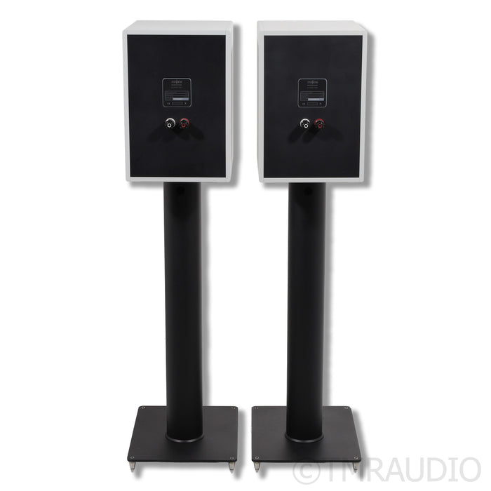 Stenheim Alumine Two Bookshelf Speakers; Silver Pair w/ Stands