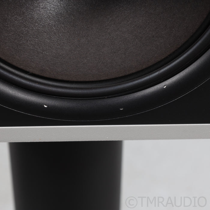 Stenheim Alumine Two Bookshelf Speakers; Silver Pair w/ Stands