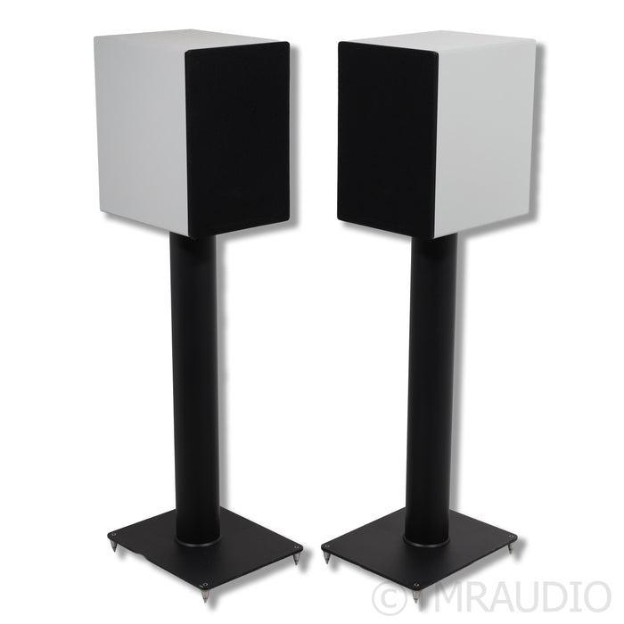 Stenheim Alumine Two Bookshelf Speakers; Silver Pair w/ Stands