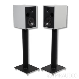 Stenheim Alumine Two Bookshelf Speakers; Silver Pair w/ Stands